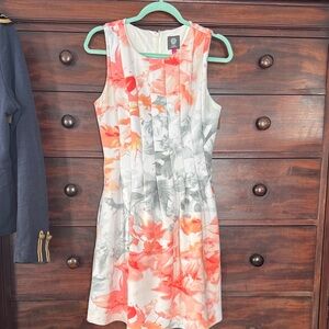 Vince Camuto Floral Dress - Orange and Gray
